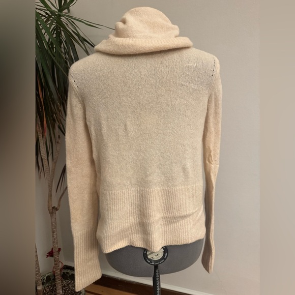 AllSaints Cream Yak & Wool Blend Cowl Neck Sweater - XS - Oversized Aesthetic - Picture 2 of 8